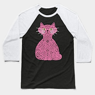 Knotty Cat - pink Baseball T-Shirt